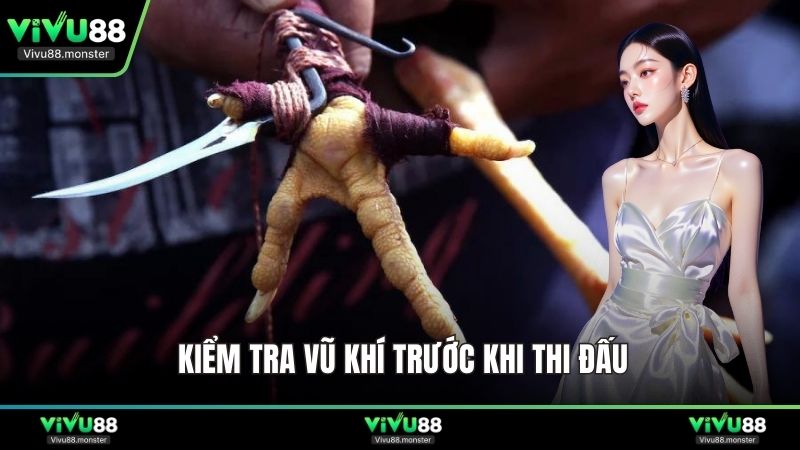 Kiểm tra vũ khí trước khi thi đấu